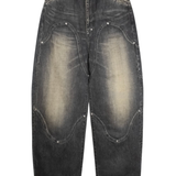 NEWCOMMUNE Baggy Denim Pants Black