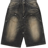 NEWCOMMUNE Baggy Denim Shorts Black