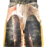NEWCOMMUNE Baggy Denim Shorts Forest