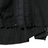 Flannel Shirt - Ribbon Wide Shirt / Over Dye Black