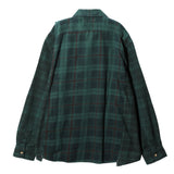 Flannel Shirt - Ribbon Wide Shirt / Over Dye Dk.Green
