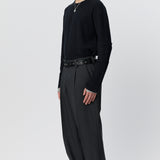 Patch Trousers Dark Grey Dry Wool