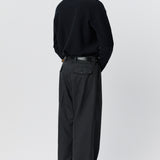 Patch Trousers Dark Grey Dry Wool