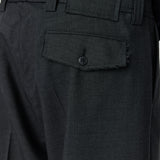 Patch Trousers Dark Grey Dry Wool