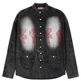 Runner Denim Shirt Jacket Black