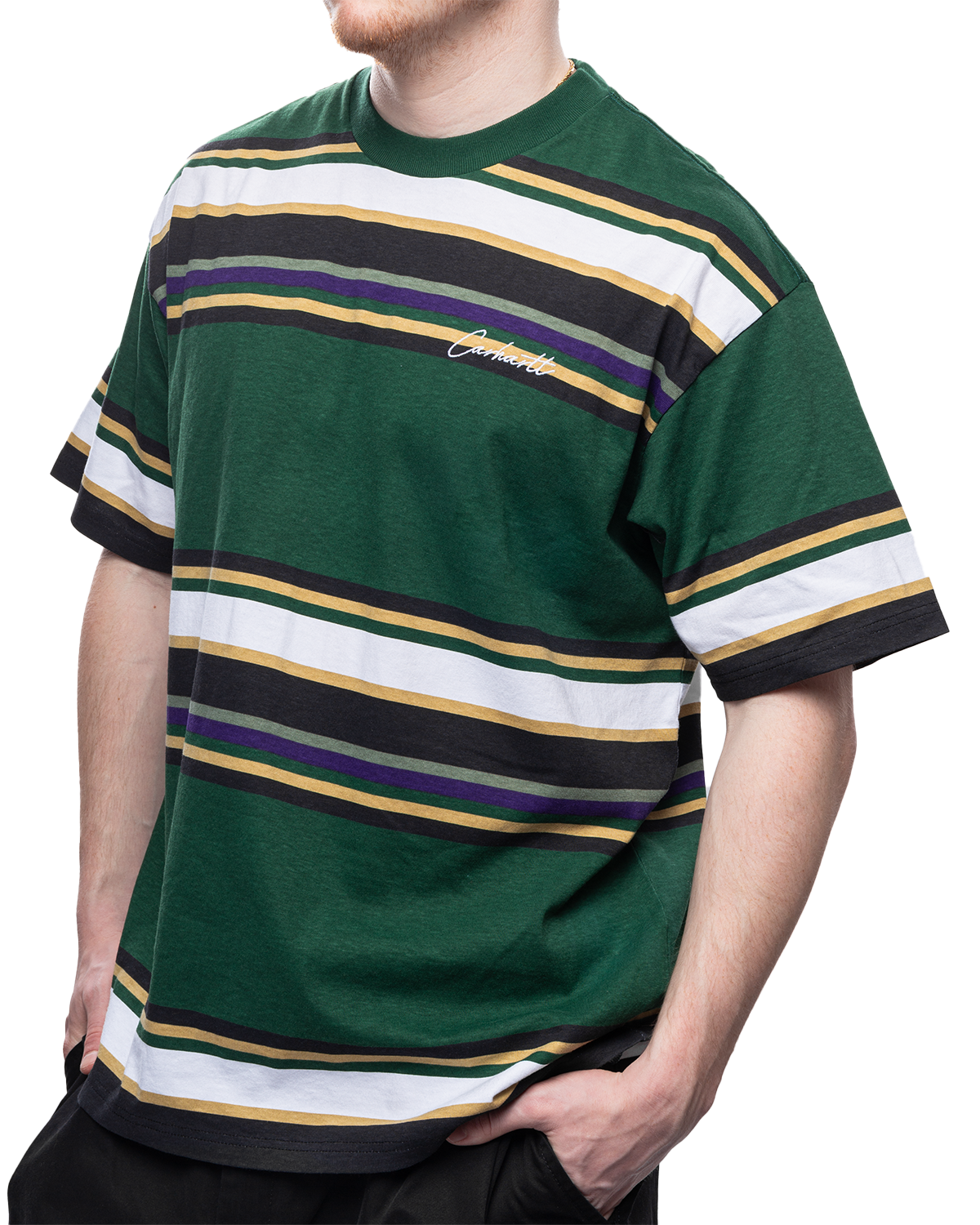 S/S Morcom T-Shirt Morcom Stripe/Chervil (Heavy Stone Wash)