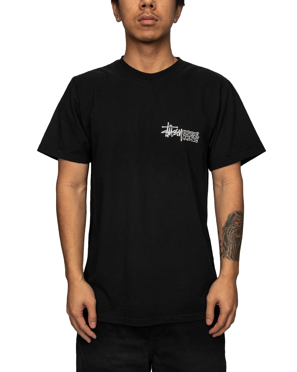 Superior Quality Pig. Dyed Tee Black