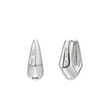 Spinous Point Earrings Silver