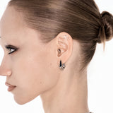Spinous Point Earrings Silver