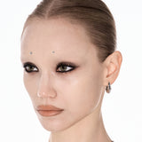 Spinous Point Earrings Silver