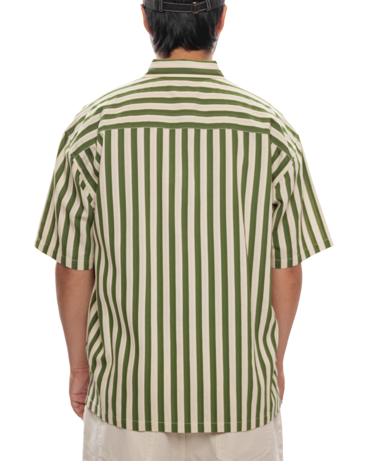 Flat Bottom Stripe Shirt 'Green'