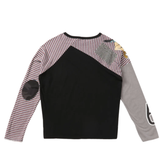 Stripe Raglan Black