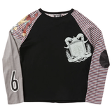 Stripe Raglan Black
