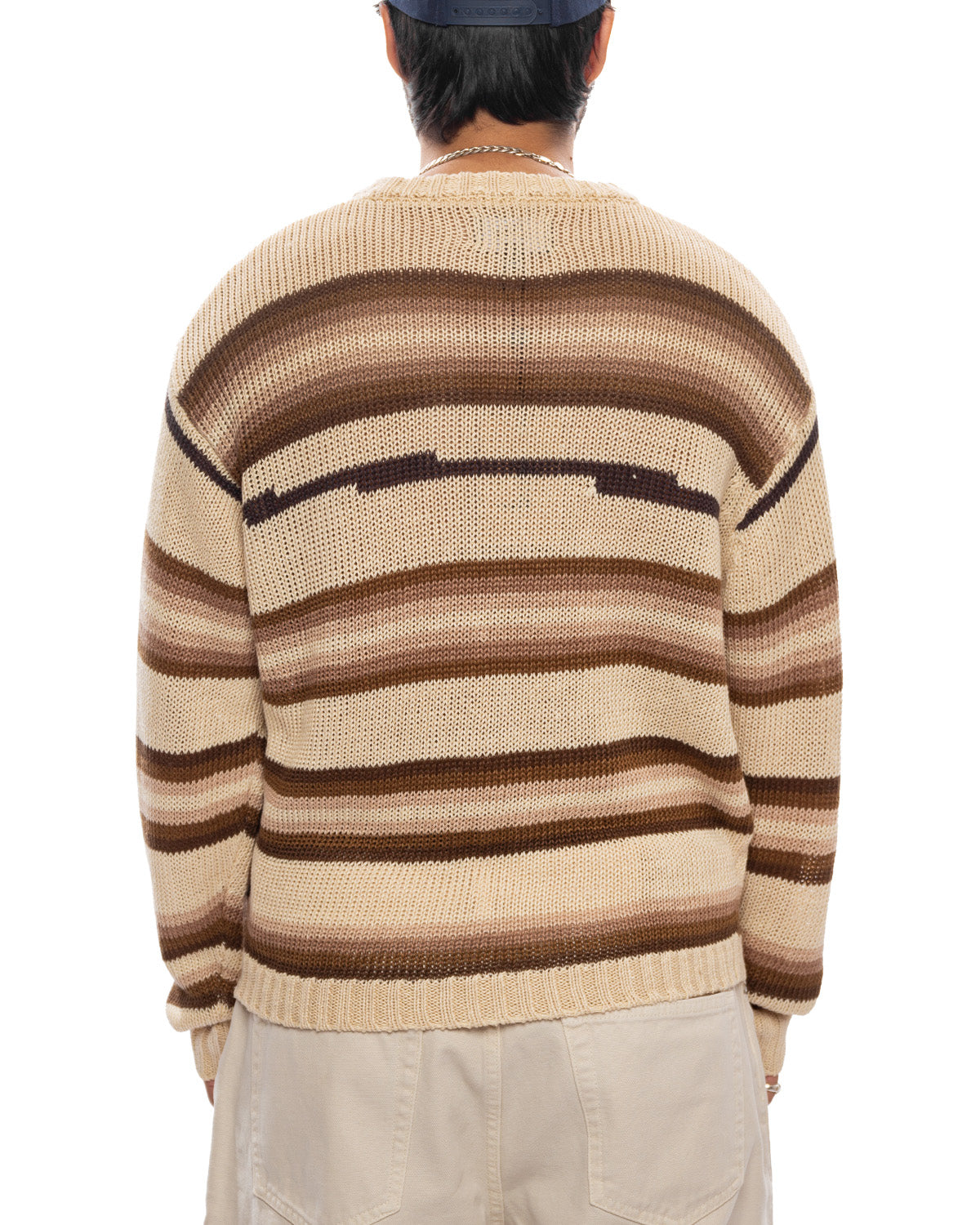 Tonal Stripe Sweater 'Brown'