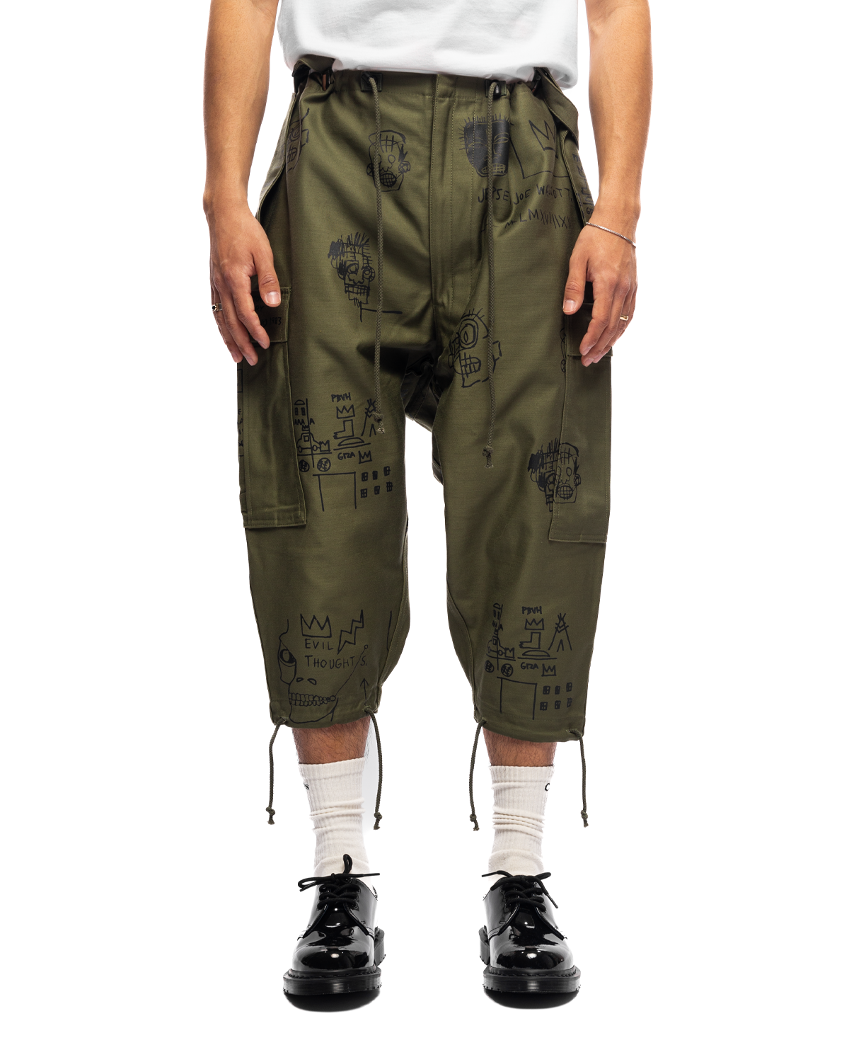 Jean-Michel Basquiat x Cropped Suspender Pants