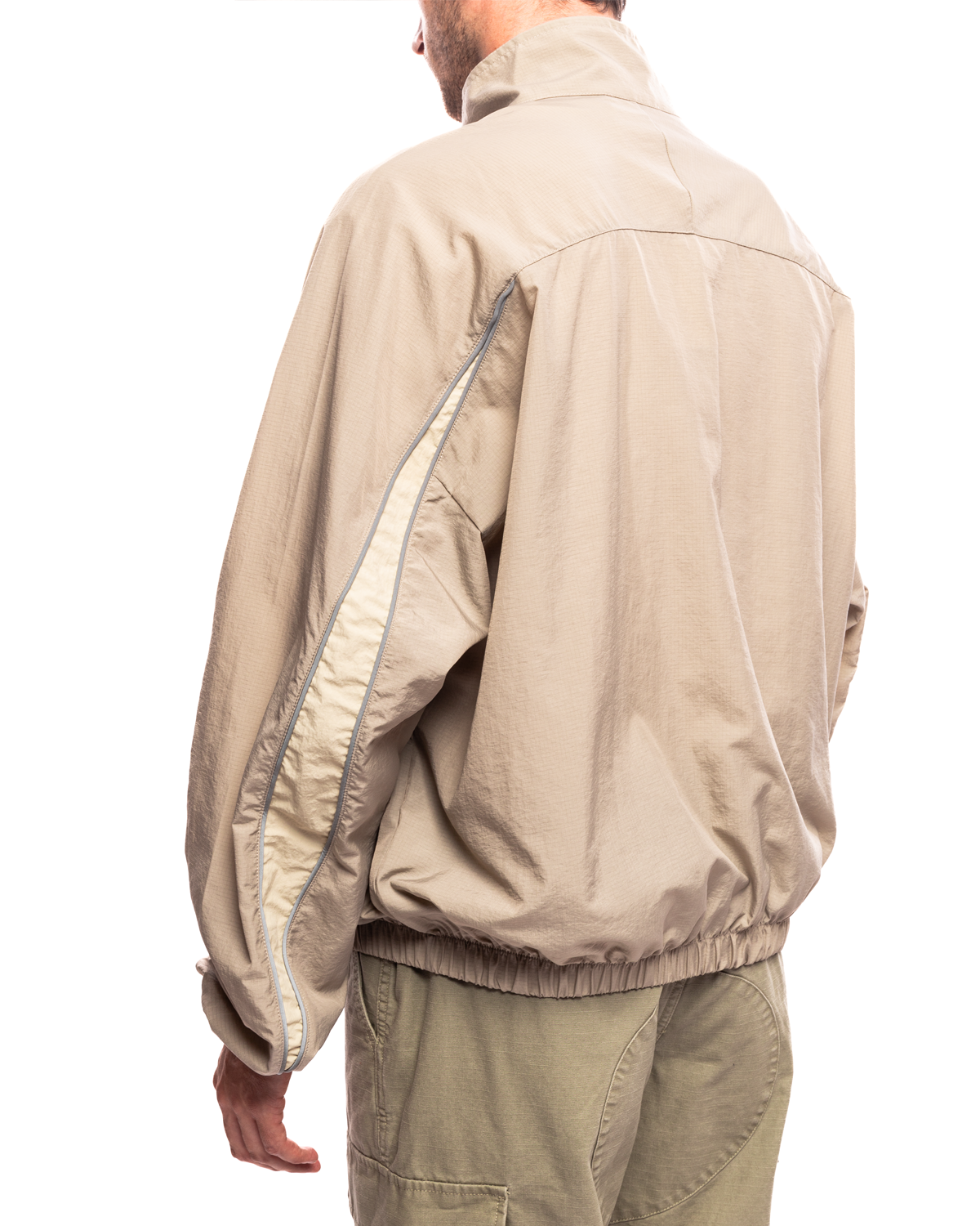 Rb Knit Track Jacket Ivory And Sage