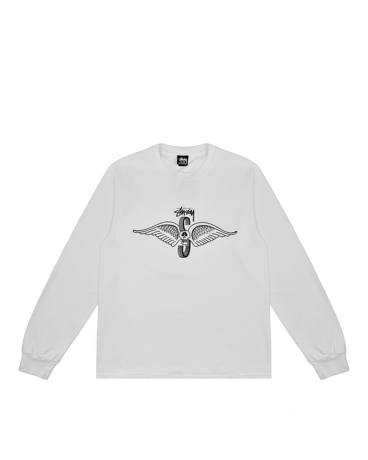 Skull Wings Pigment Dyed LS Tee Natural