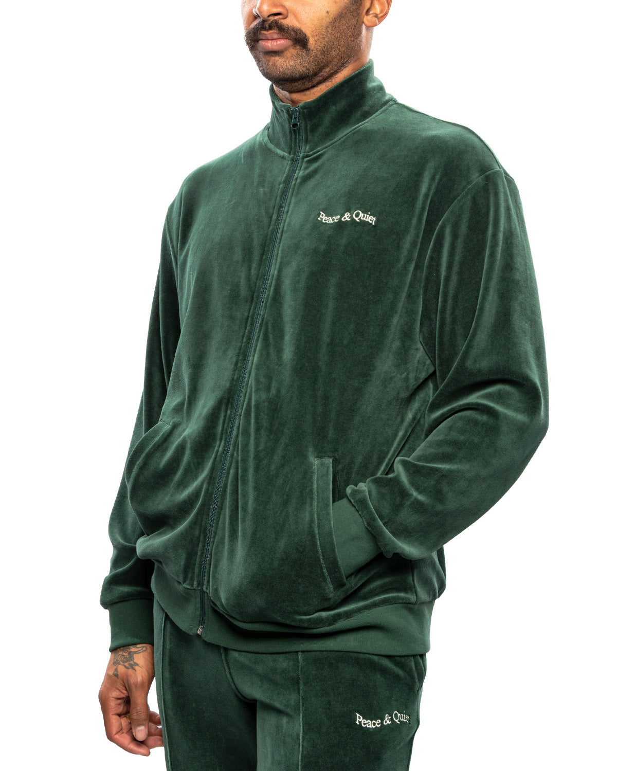 Wordmark Velour Jacket Pine