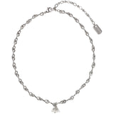 Vertebra Shard Necklace White