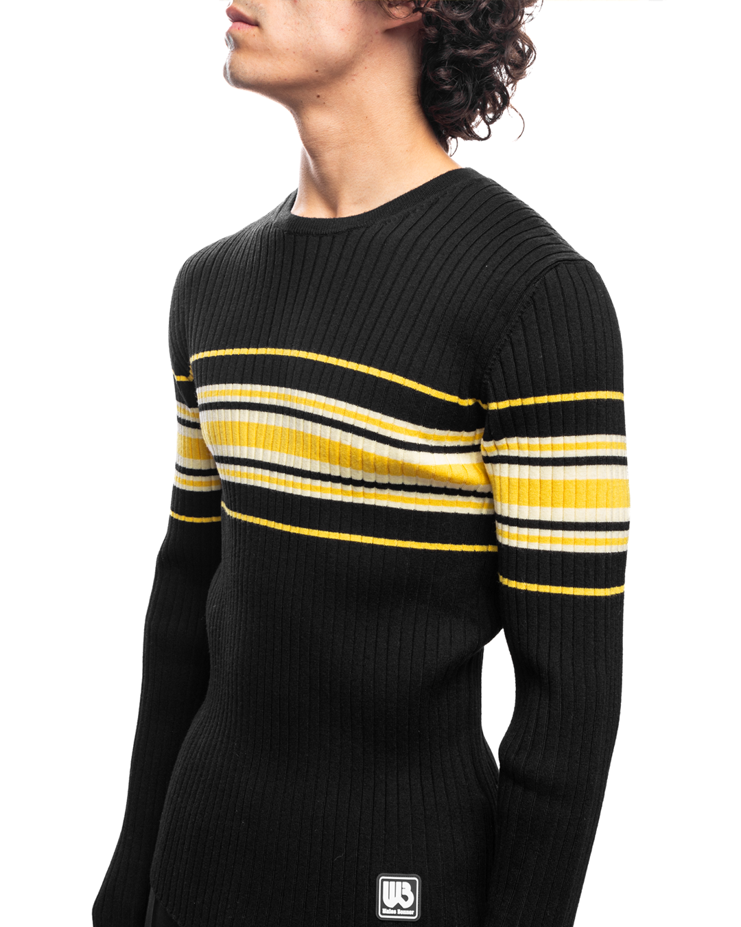 Show Knit Top Wool & Lycra Knit Black/Yellow