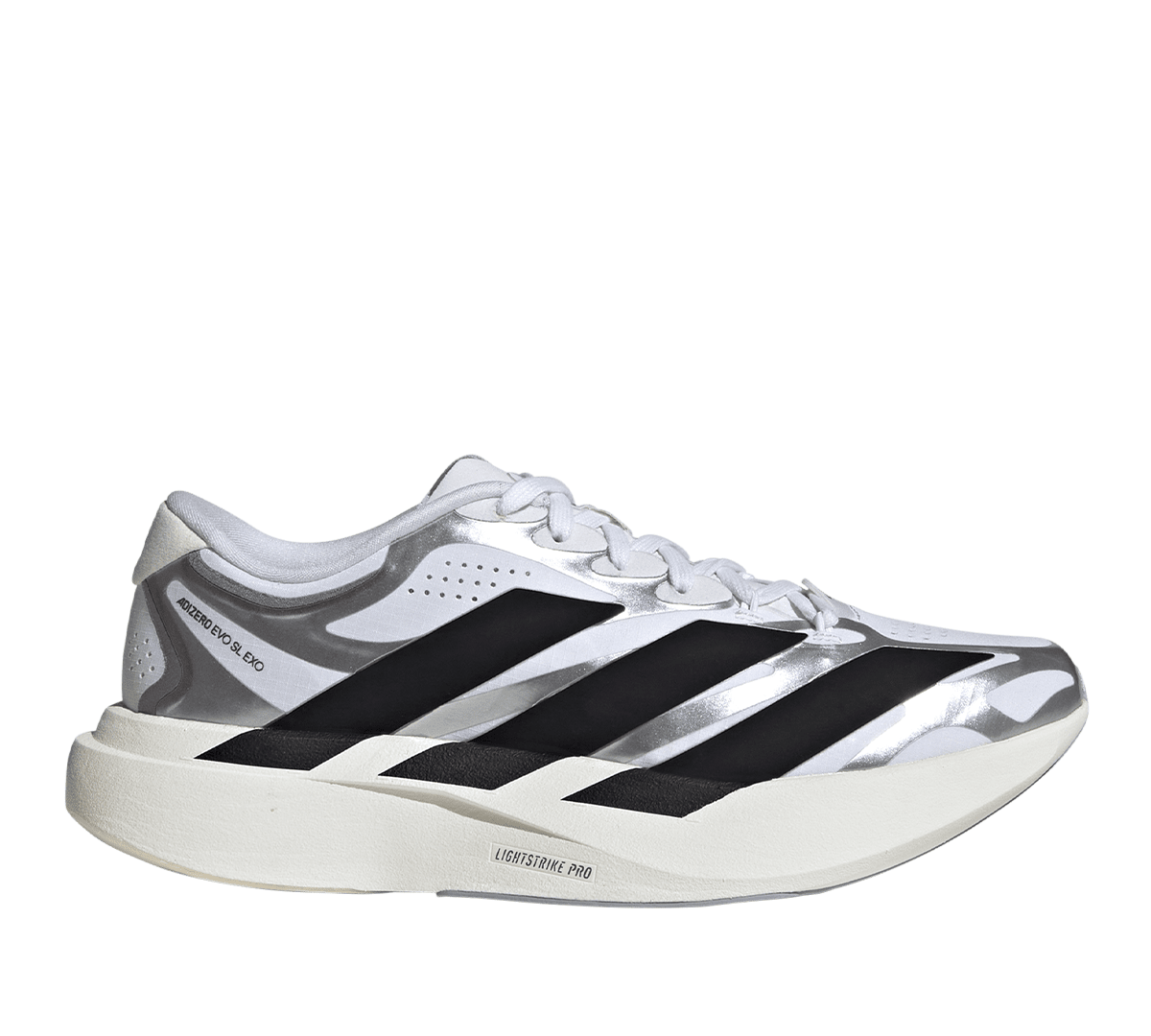 Adizero Evo SL EXO White/Black/Iron Metallic - LIKELIHOOD