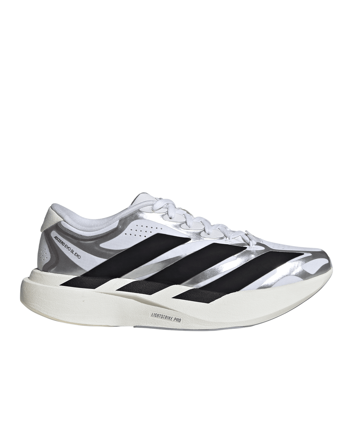 Adizero Evo SL EXO White/Black/Iron Metallic - LIKELIHOOD