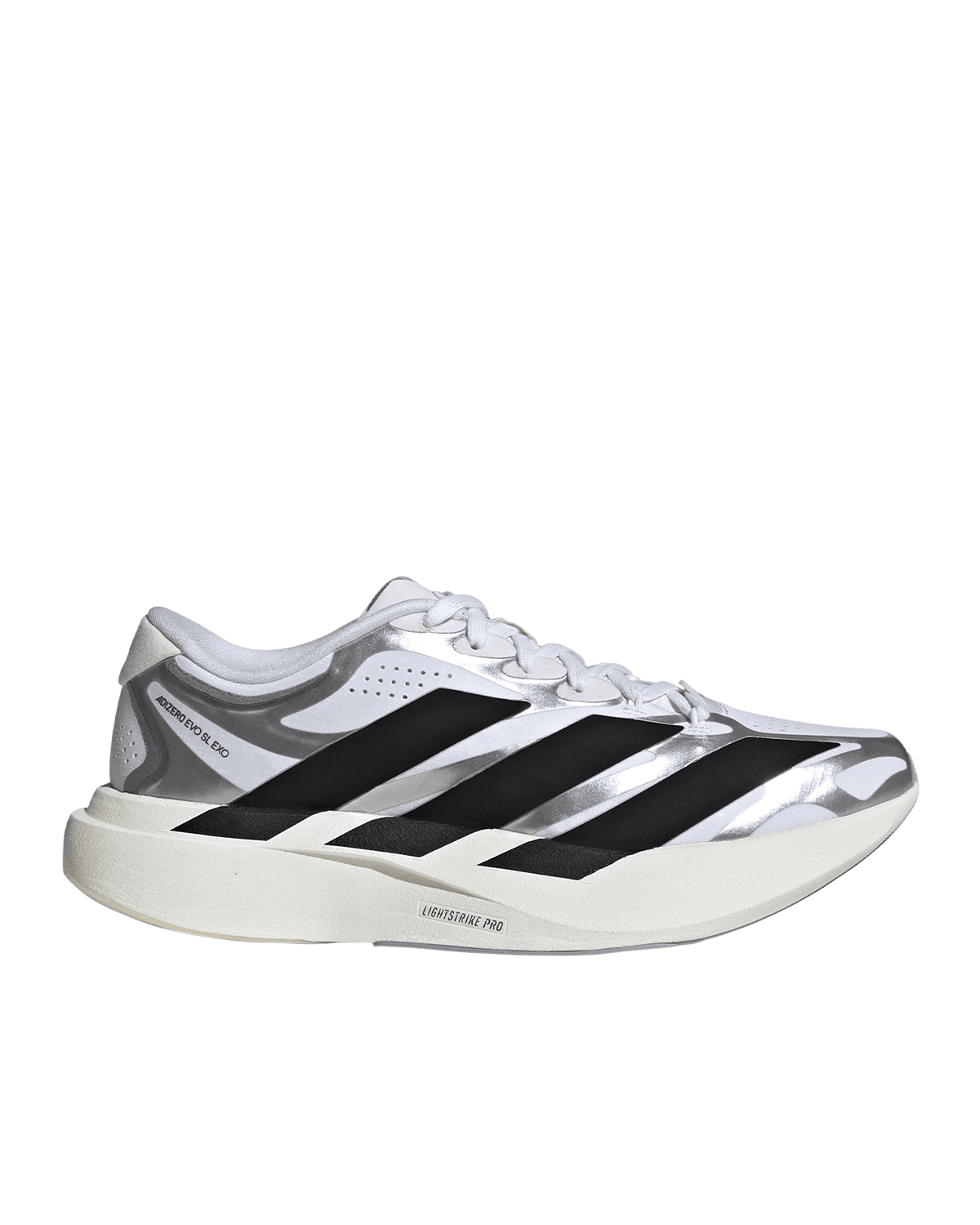 Adizero Evo SL EXO White/Black/Iron Metallic (Women's) - LIKELIHOOD