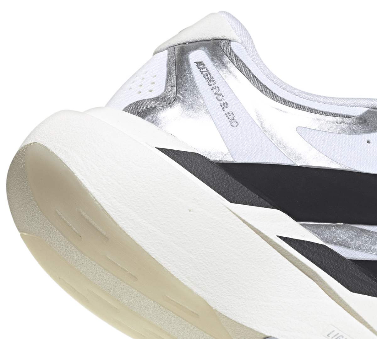 Adizero Evo SL EXO White/Black/Iron Metallic (Women's) - LIKELIHOOD