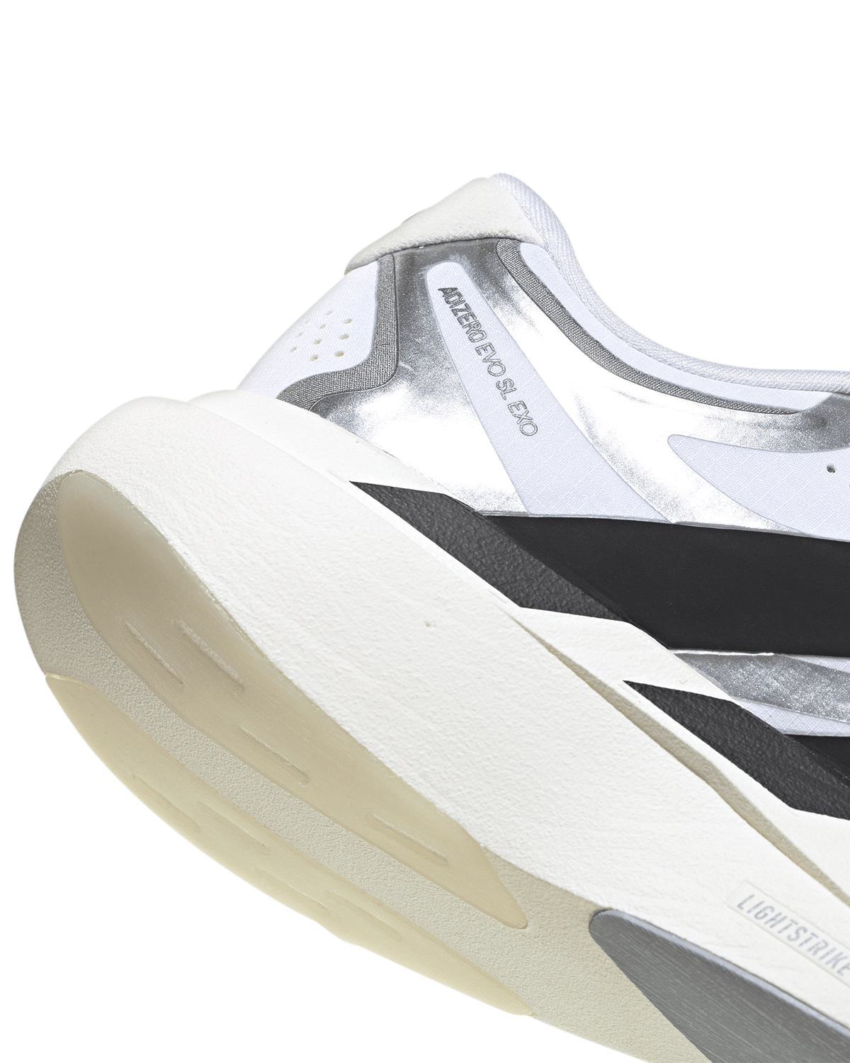 Adizero Evo SL EXO White/Black/Iron Metallic (Women's) - LIKELIHOOD