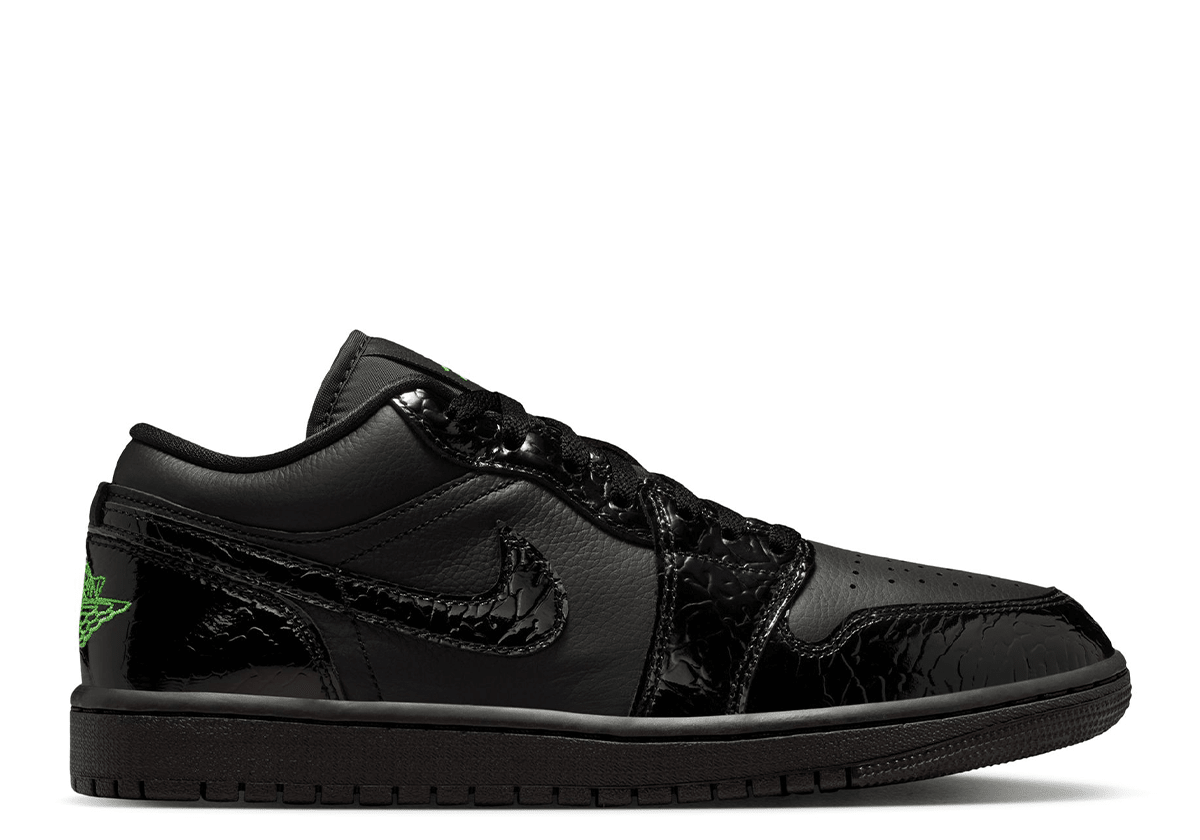 Air Jordan 1 Low SE Black/Scream Green (Women's) - LIKELIHOOD