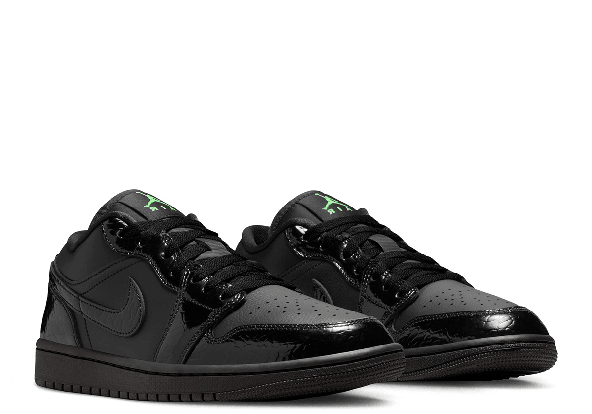 Air Jordan 1 Low SE Black/Scream Green (Women's) - LIKELIHOOD