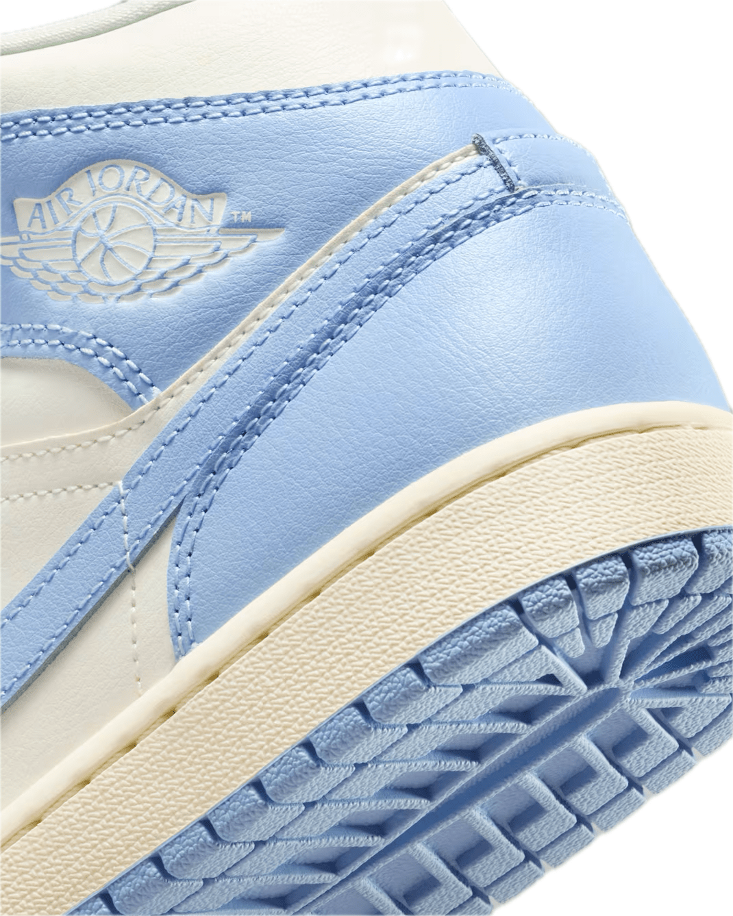 Air Jordan 1 Mid Psychic Blue/Neutral Grey (Women's) - LIKELIHOOD