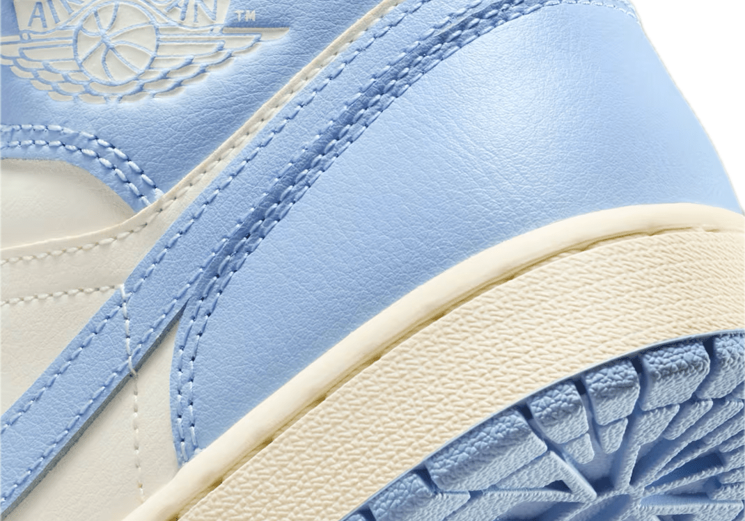 Air Jordan 1 Mid Psychic Blue/Neutral Grey (Women's) - LIKELIHOOD