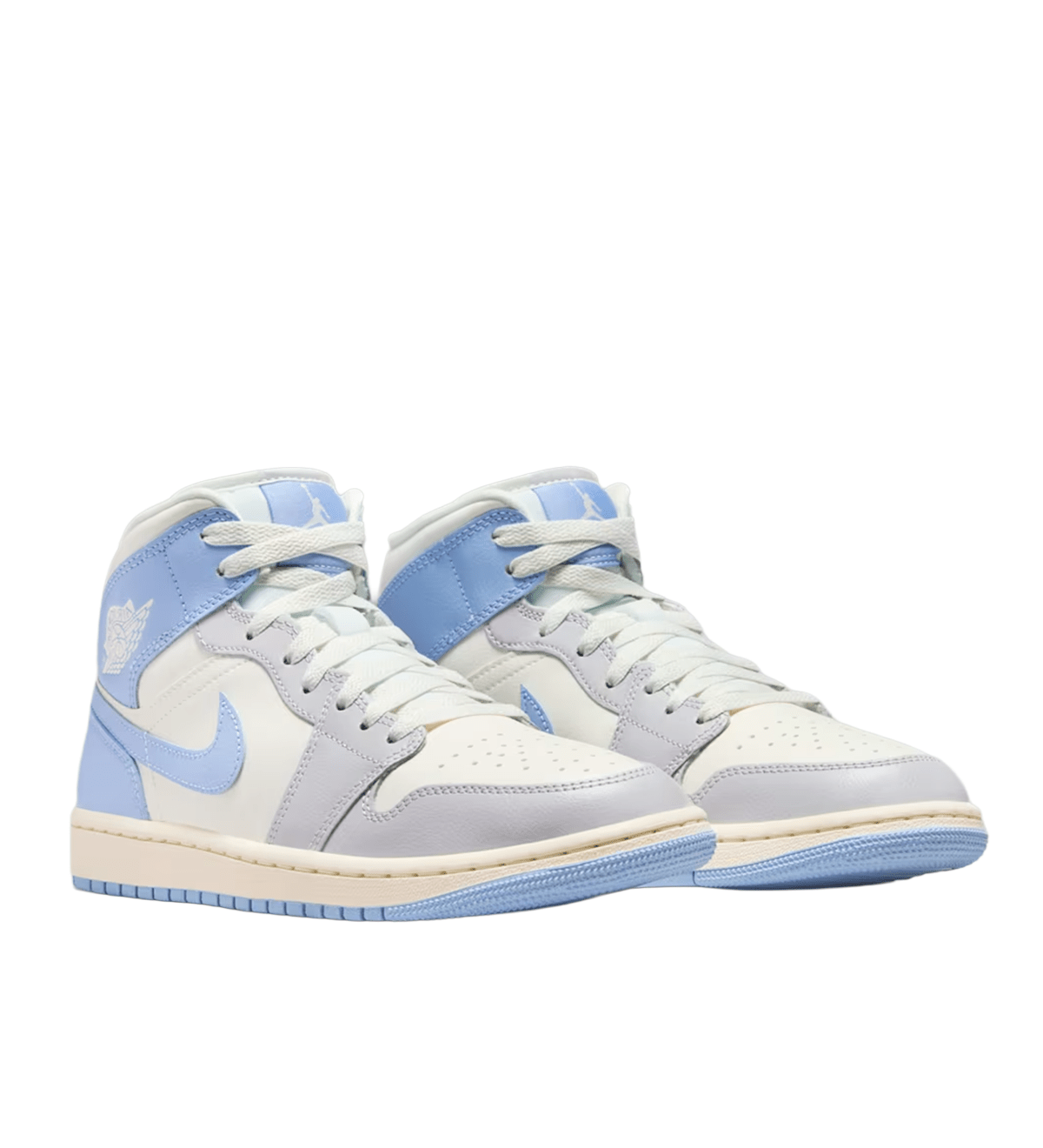 Air Jordan 1 Mid Psychic Blue/Neutral Grey (Women's) - LIKELIHOOD