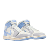 Air Jordan 1 Mid Psychic Blue/Neutral Grey (Women's) - LIKELIHOOD
