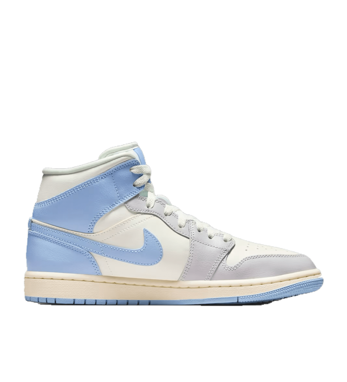 Air Jordan 1 Mid Psychic Blue/Neutral Grey (Women's) - LIKELIHOOD