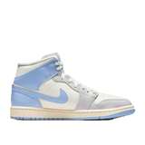 Air Jordan 1 Mid Psychic Blue/Neutral Grey (Women's) - LIKELIHOOD