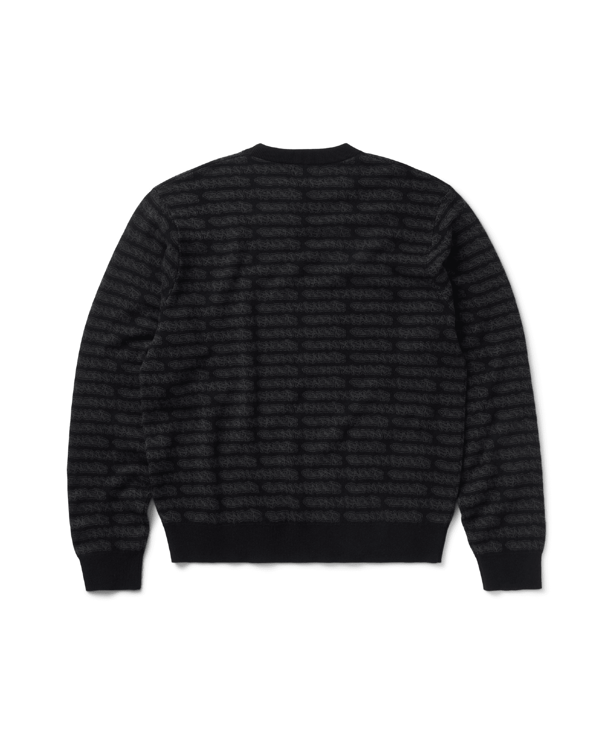All Over Tag Knit Sweater Black - LIKELIHOOD