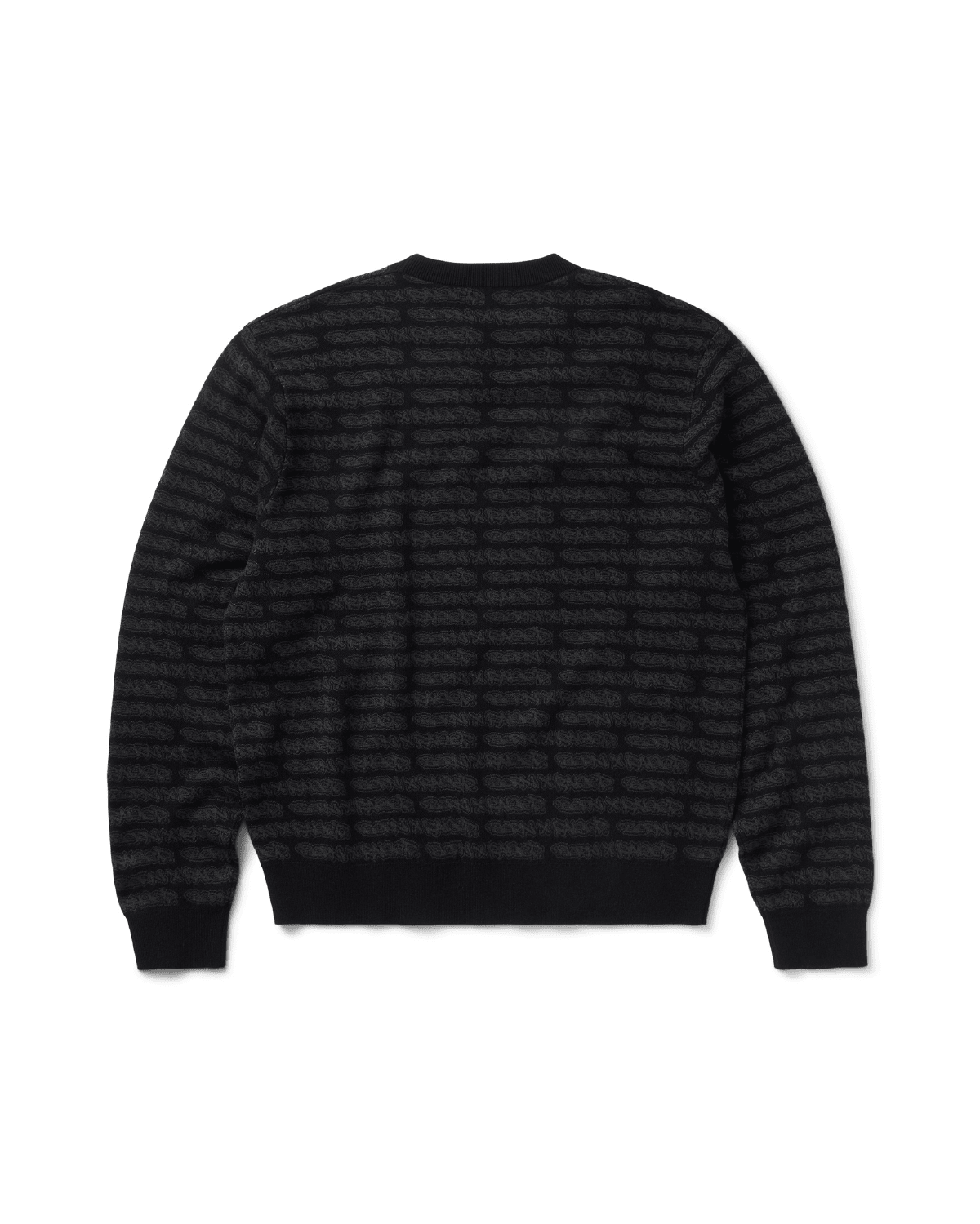 All Over Tag Knit Sweater Black - LIKELIHOOD