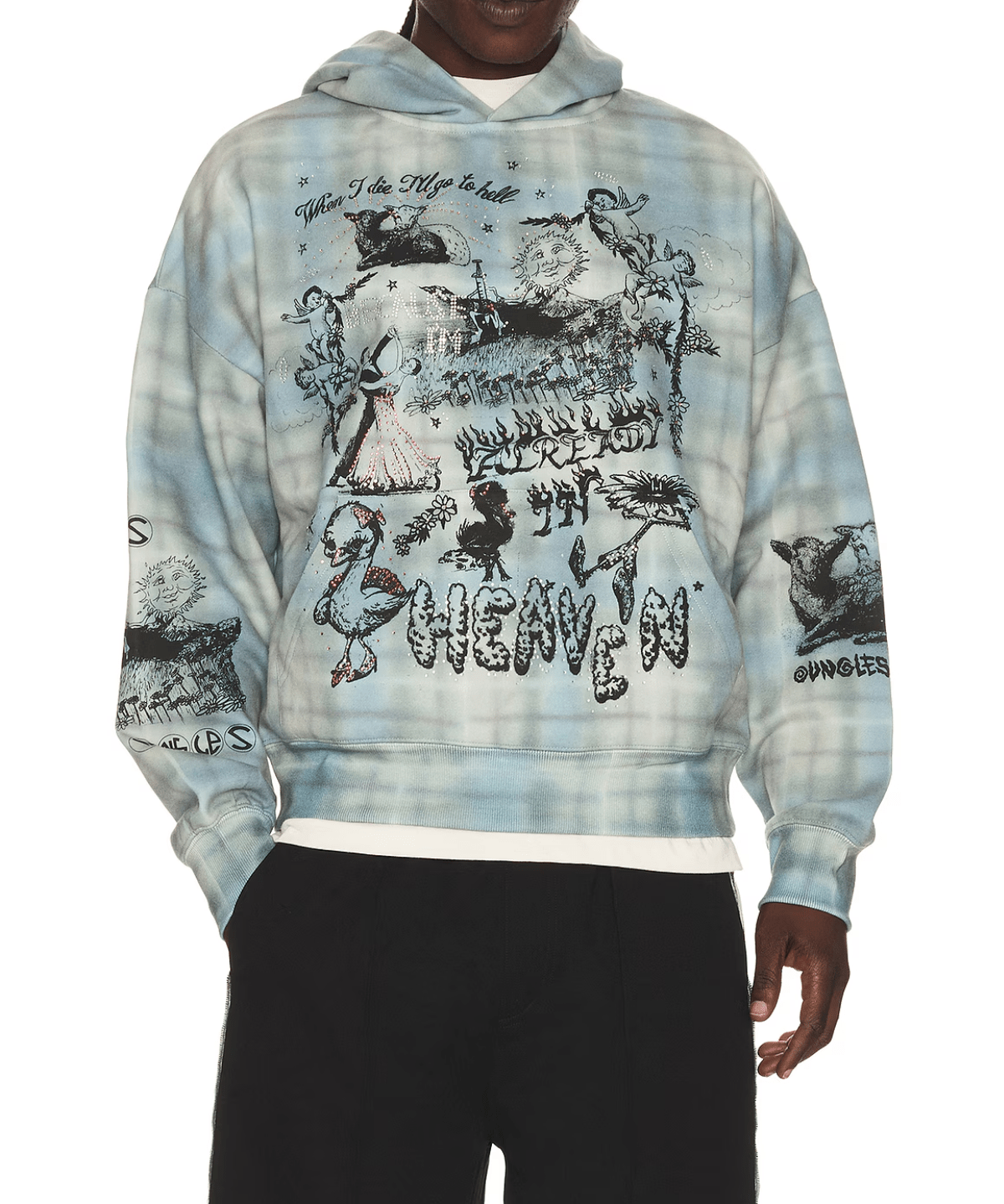 Already in Heaven Plaid Hoodie Tartan - LIKELIHOOD