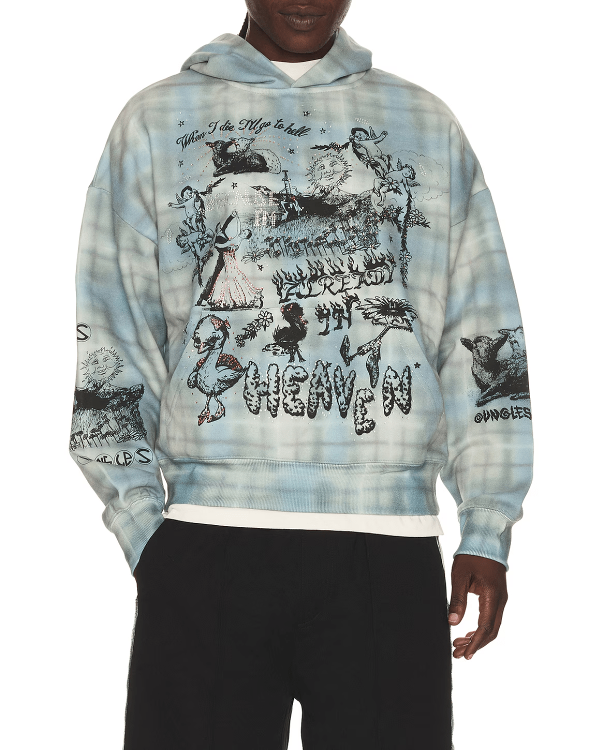 Already in Heaven Plaid Hoodie Tartan - LIKELIHOOD