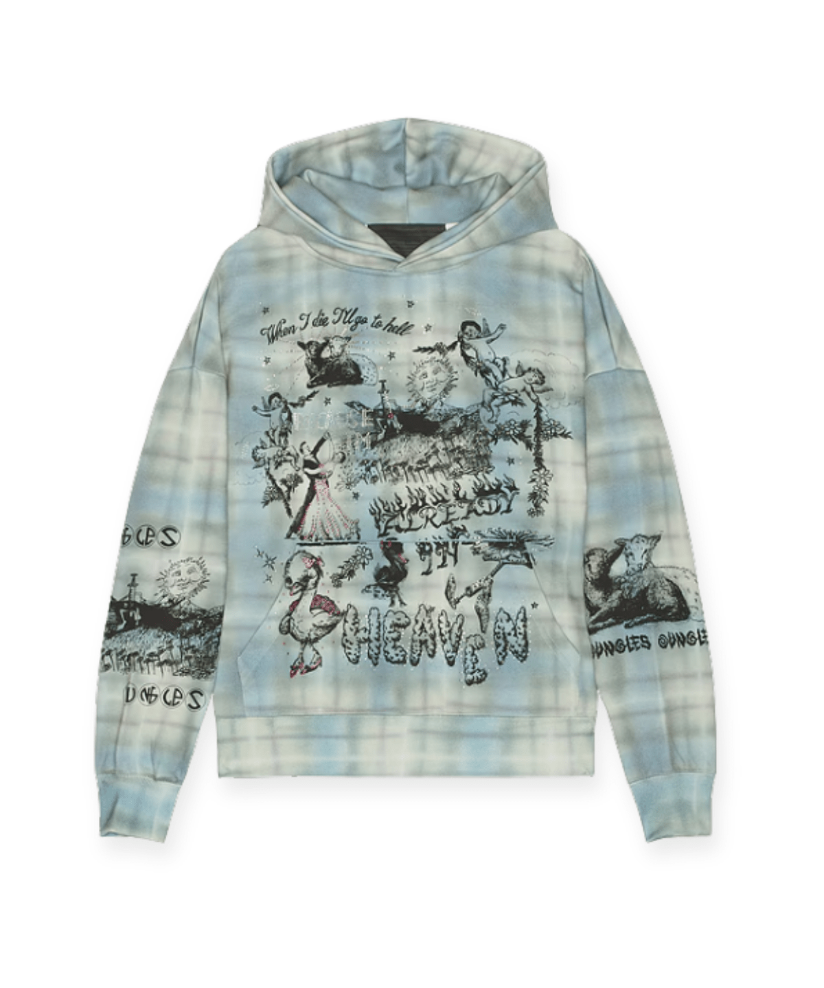 Already in Heaven Plaid Hoodie Tartan - LIKELIHOOD