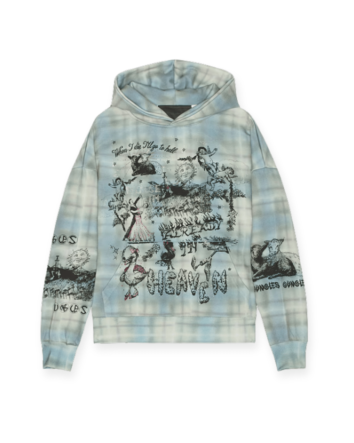 Already in Heaven Plaid Hoodie Tartan - LIKELIHOOD