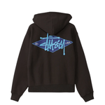 Basic Diamond Zip Hoodie Black - LIKELIHOOD