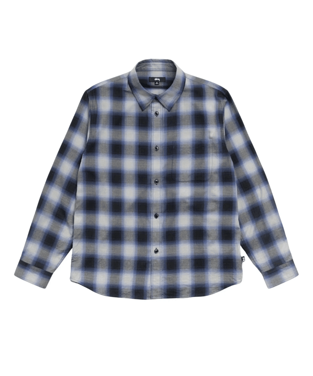 Beach Ombre Plaid Shirt Black - LIKELIHOOD
