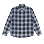 Beach Ombre Plaid Shirt Black - LIKELIHOOD