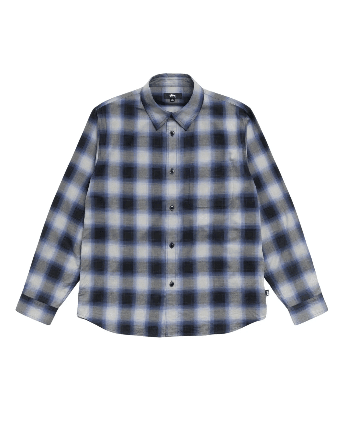 Beach Ombre Plaid Shirt Black - LIKELIHOOD