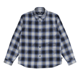 Beach Ombre Plaid Shirt Black - LIKELIHOOD