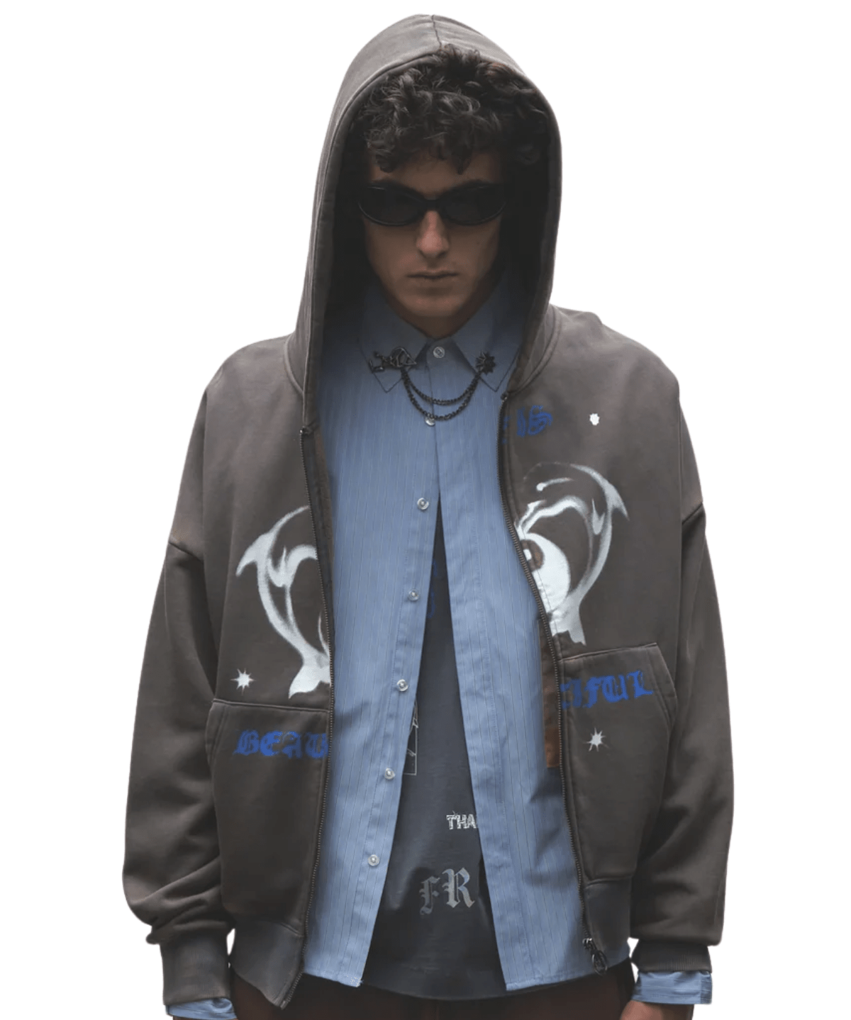 Beautiful Life Zip Hoodie Vintage Grey - LIKELIHOOD