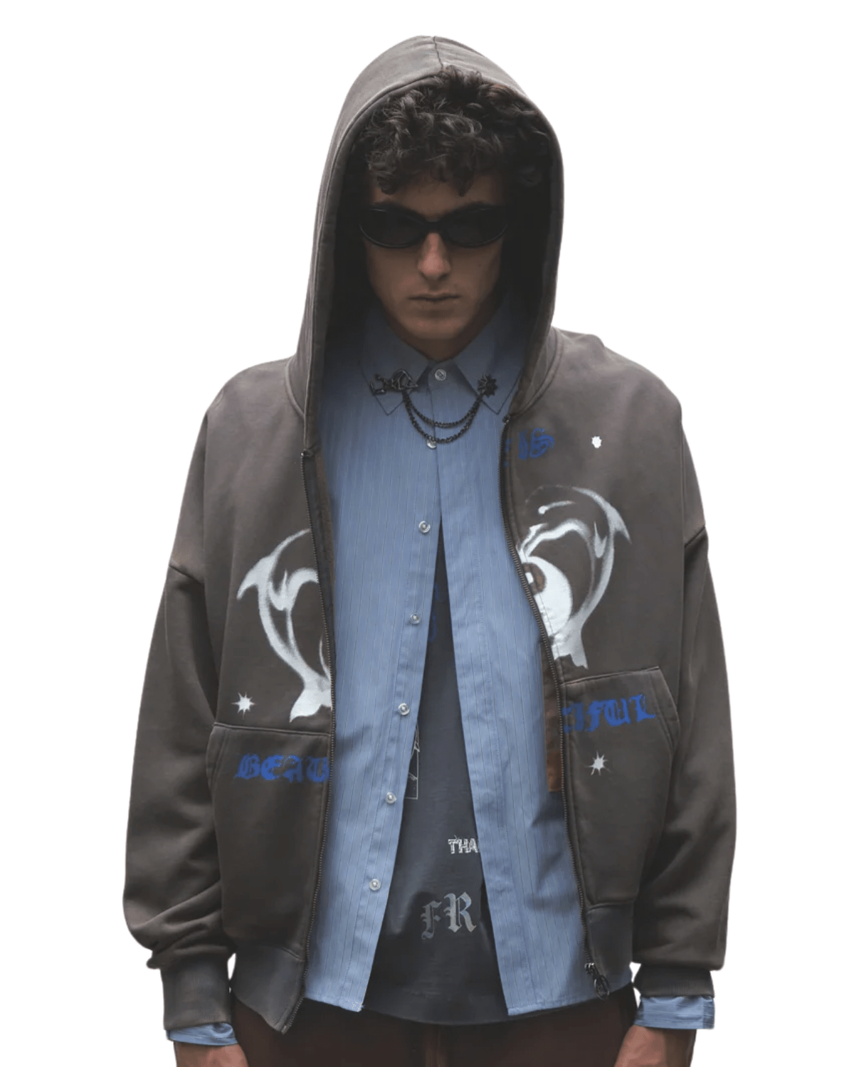 Beautiful Life Zip Hoodie Vintage Grey - LIKELIHOOD
